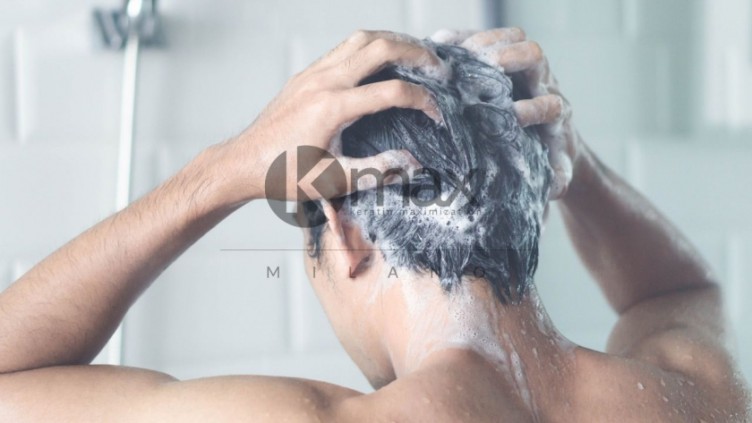 Мытьё головы шампунем Kmax _1